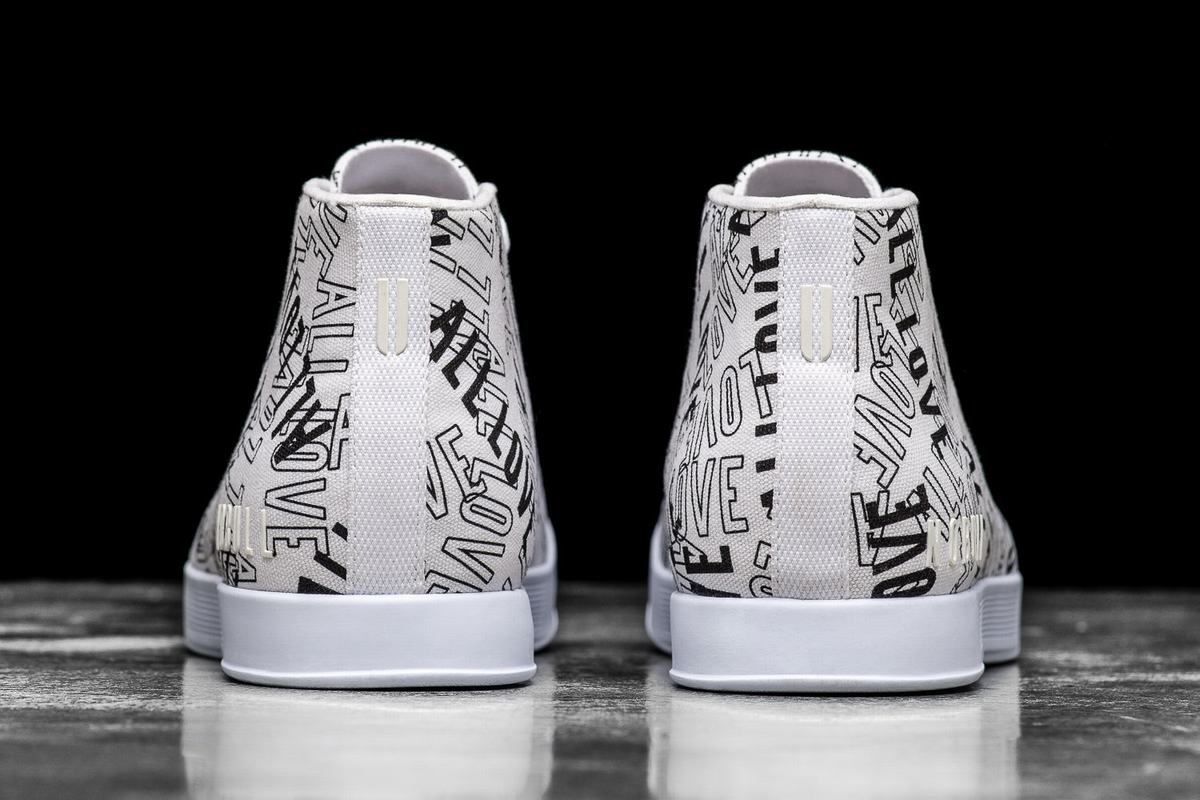 Nobull All Love Canvas Mid Trainer Fitness Schoenen Heren Wit | 873462-DKT