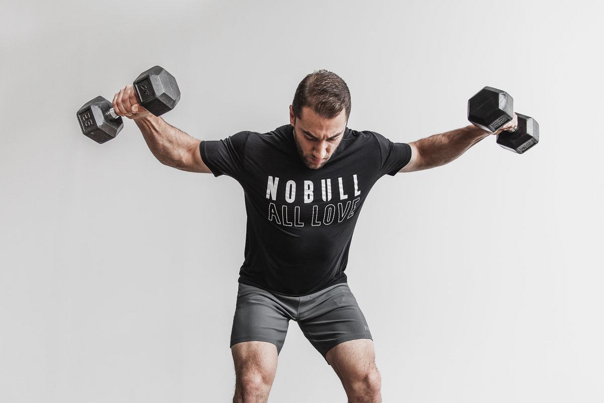 Nobull All Love T-shirts Heren Zwart | 417036-XCS