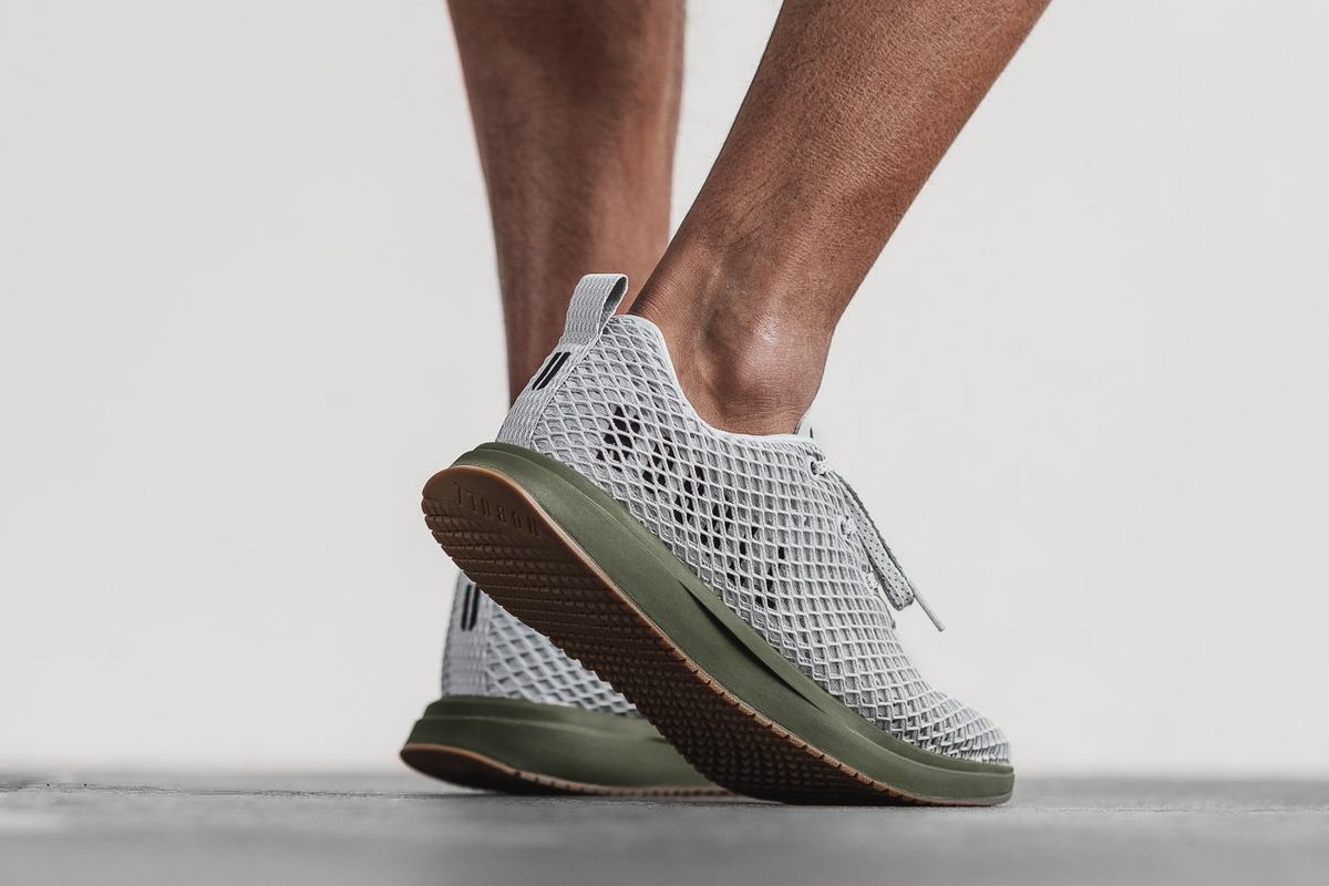 Nobull Arctic Army Mesh Runner Loopschoenen Heren Grijs Groen | 965837-MLW