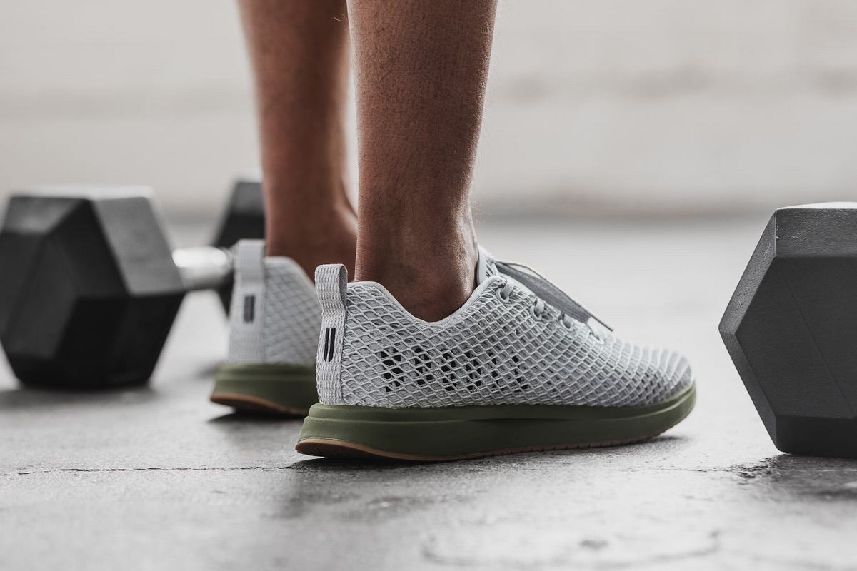 Nobull Arctic Army Mesh Runner Loopschoenen Heren Grijs Groen | 965837-MLW