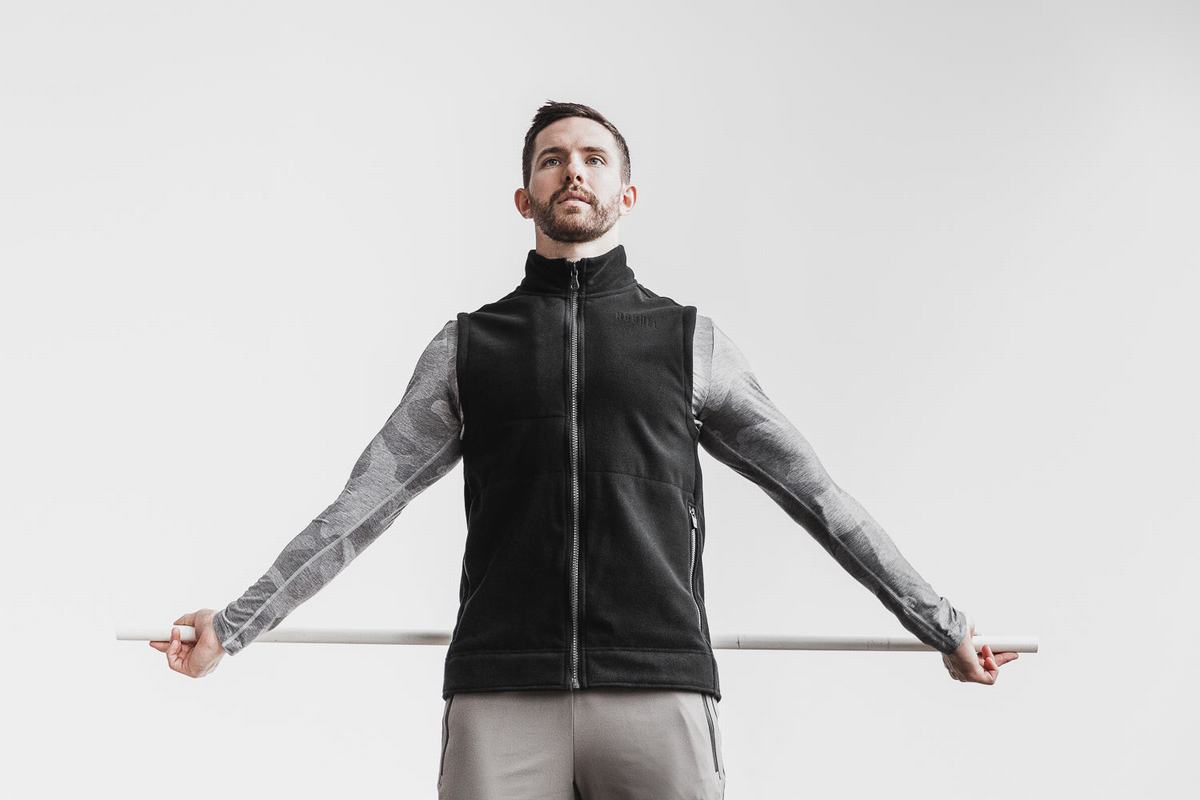 Nobull Arctic Gilet Heren Zwart | 350619-IUZ