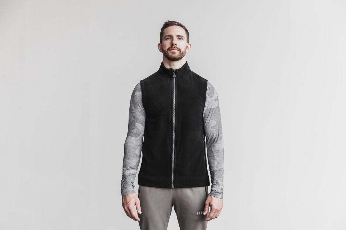 Nobull Arctic Gilet Heren Zwart | 350619-IUZ