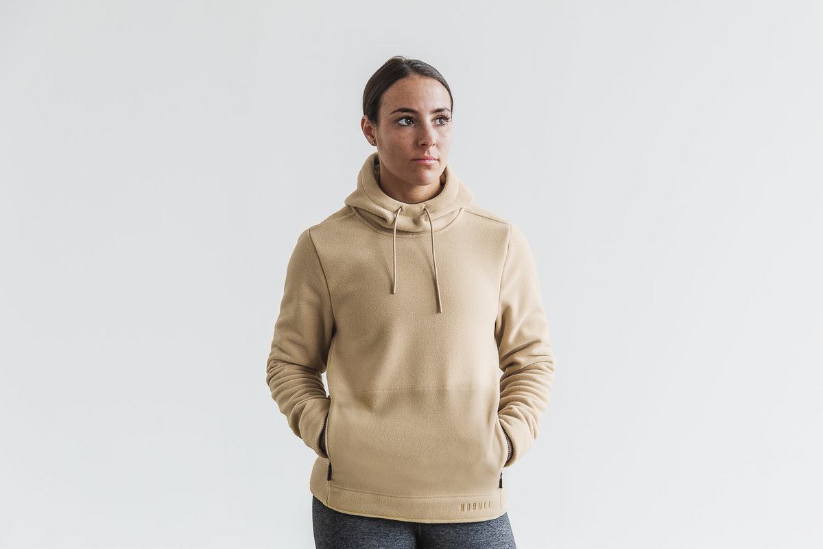 Nobull Arctic Hoodie Dames Beige | 078423-HZL