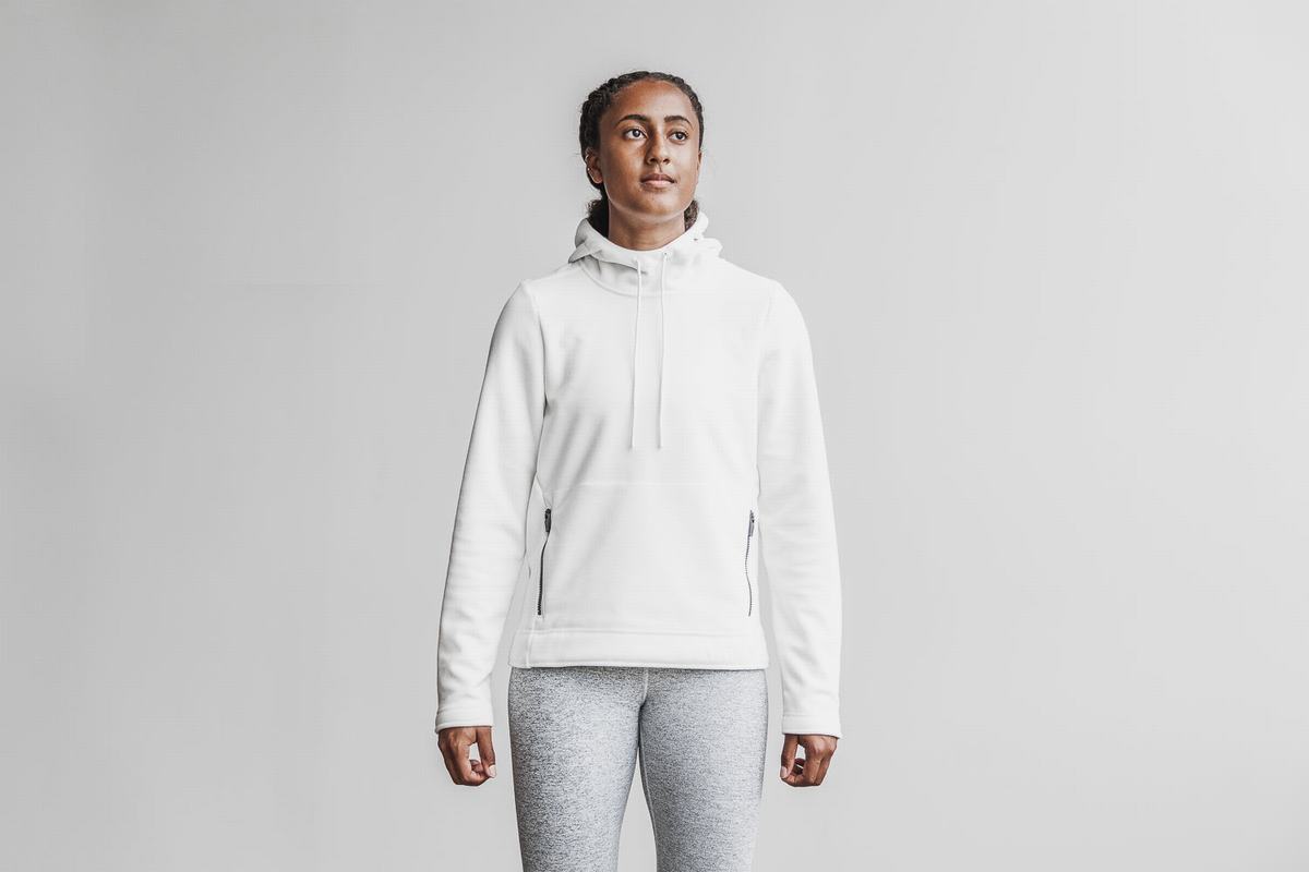 Nobull Arctic Hoodie Dames Wit | 347689-YMN