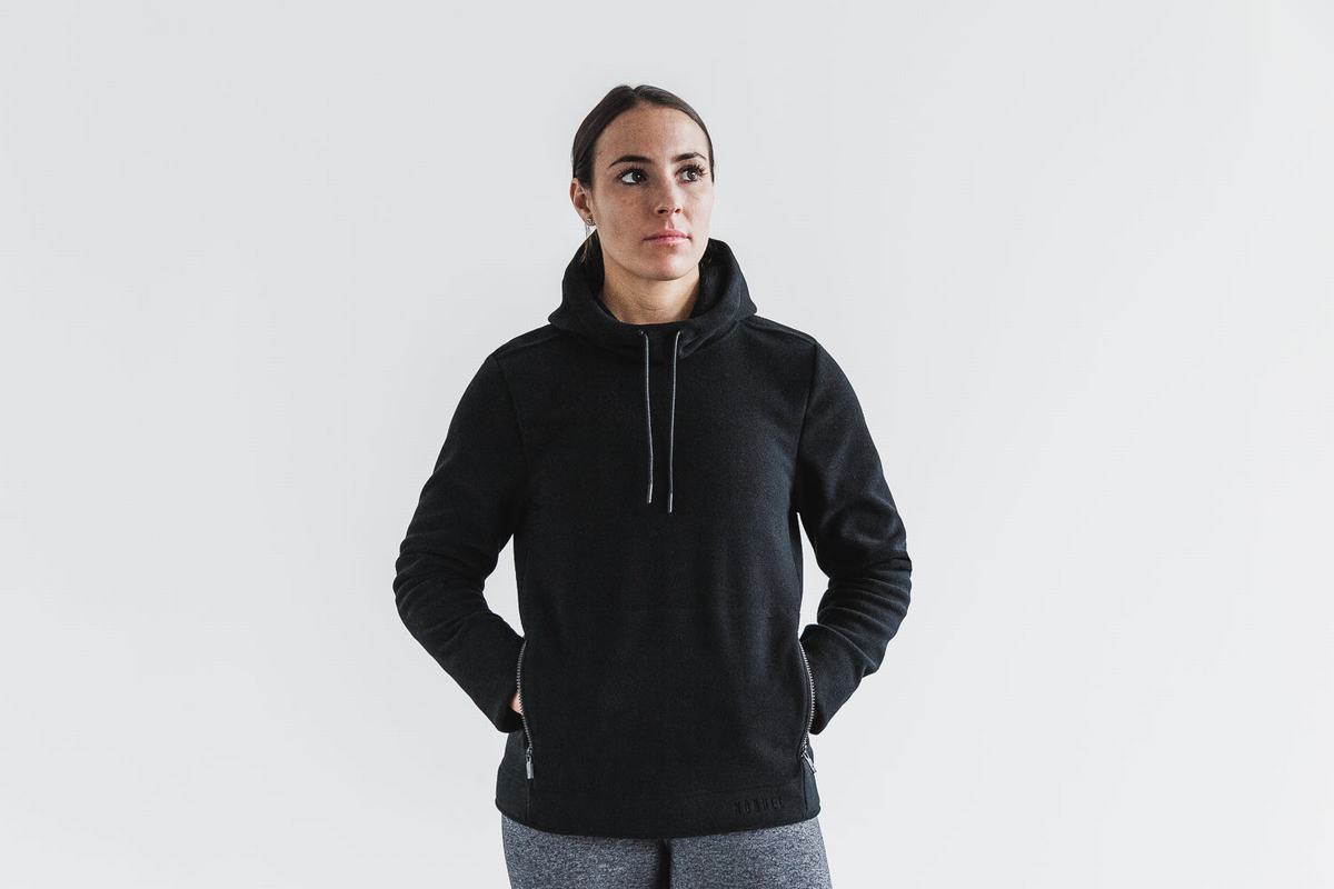 Nobull Arctic Hoodie Dames Zwart | 538716-ALR