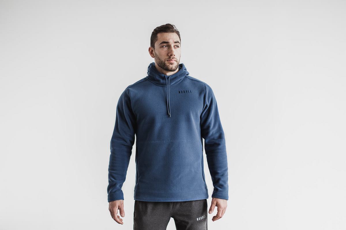 Nobull Arctic Hoodie Heren Grijs Blauw | 580716-VEB