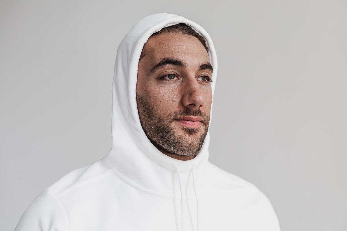 Nobull Arctic Hoodie Heren Wit | 950723-OKV