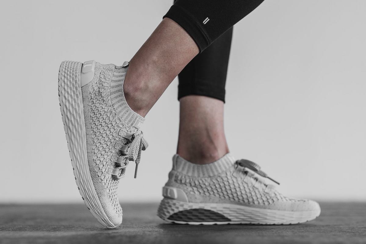 Nobull Arctic Knit Runner Loopschoenen Dames Grijs | 457293-IDE