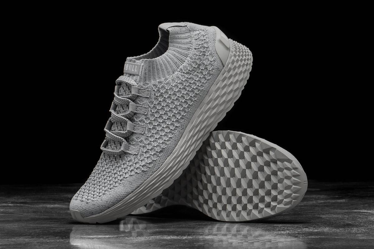 Nobull Arctic Knit Runner Loopschoenen Dames Grijs | 457293-IDE