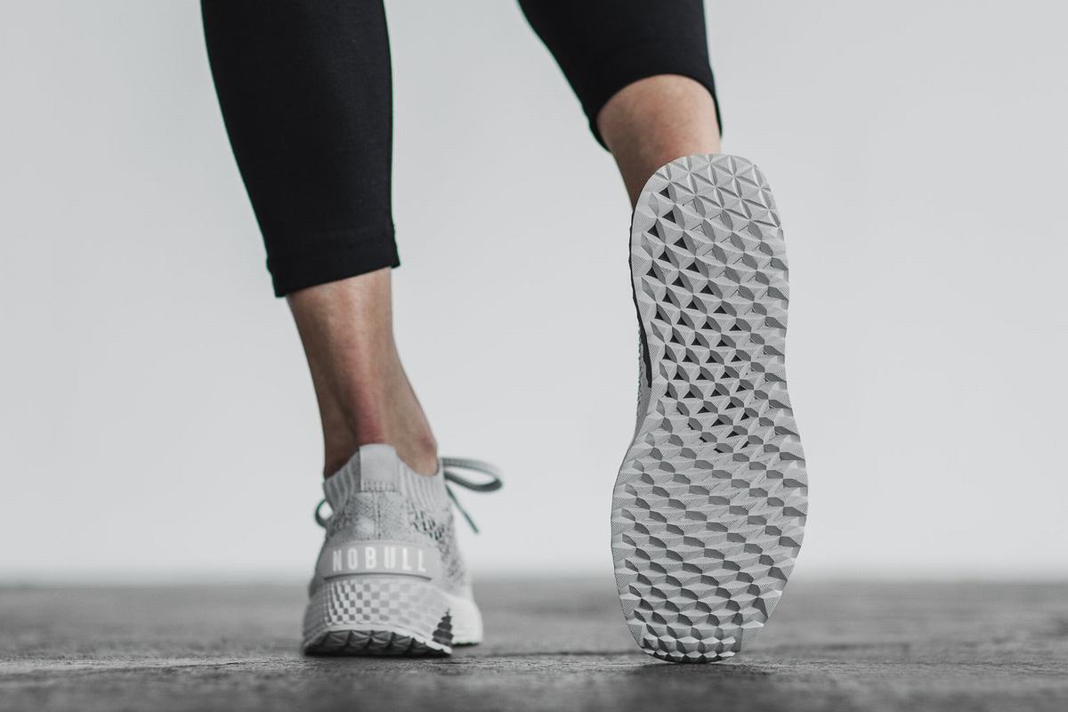 Nobull Arctic Knit Runner Loopschoenen Dames Grijs | 457293-IDE