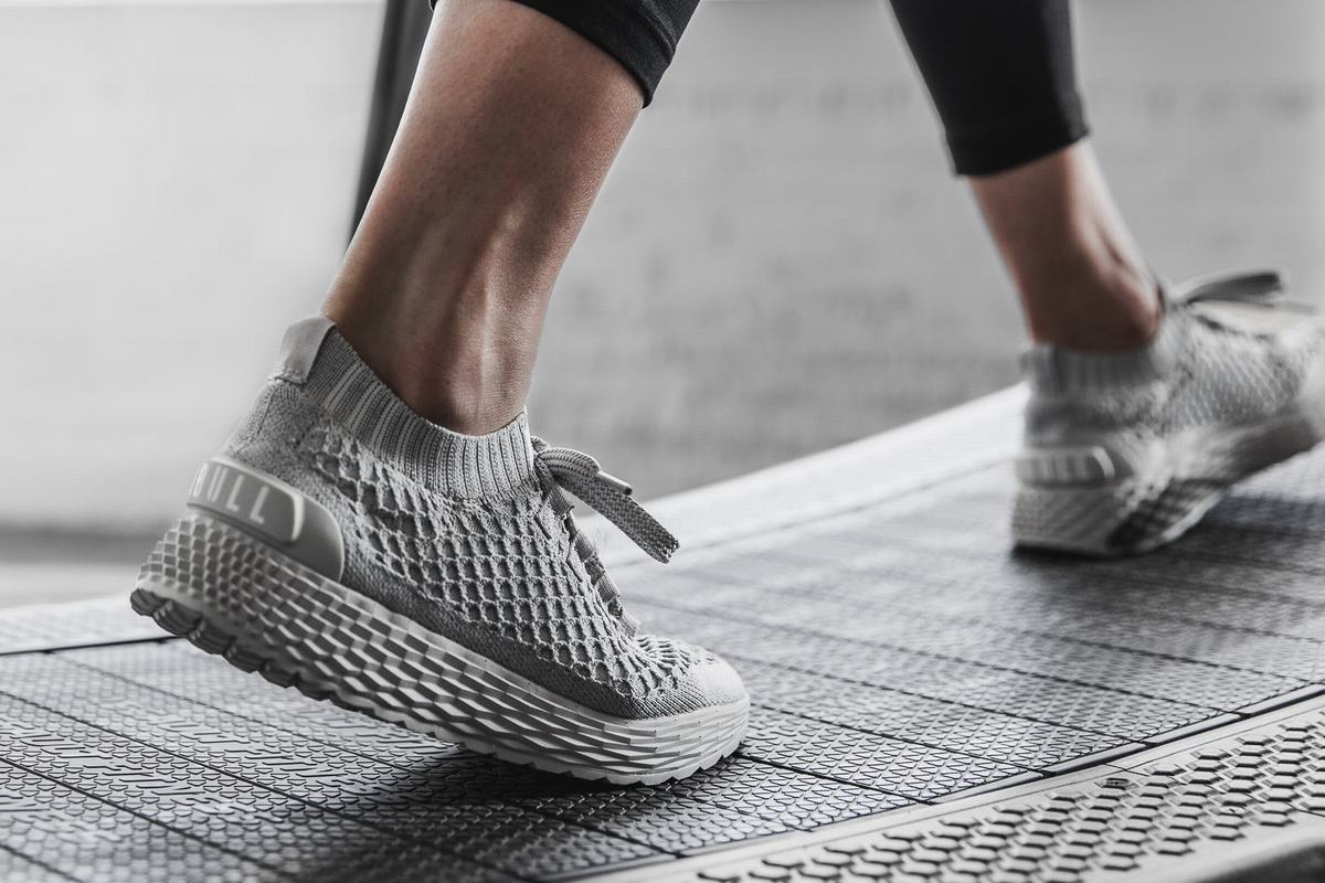 Nobull Arctic Knit Runner Loopschoenen Dames Grijs | 457293-IDE