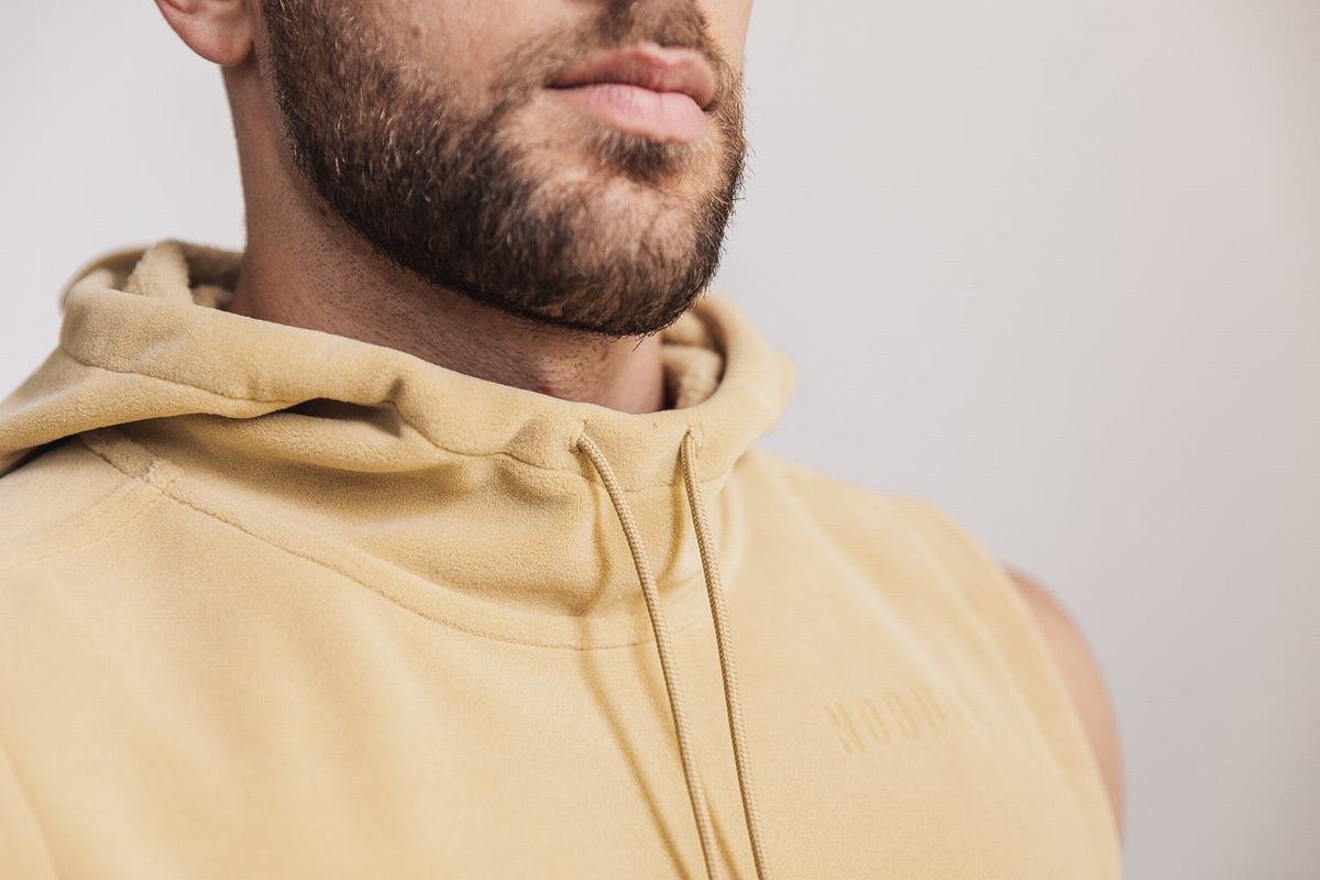 Nobull Arctic Mouwloos Pullover Heren Beige | 569327-XTW