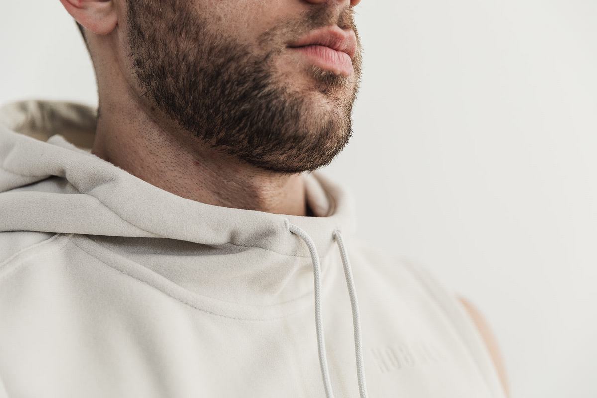 Nobull Arctic Mouwloos Pullover Heren Beige | 609851-YSX