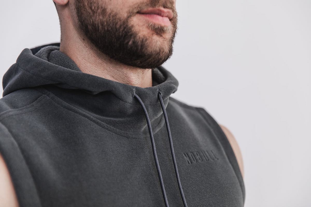 Nobull Arctic Mouwloos Pullover Heren Donkergrijs | 678541-DMK