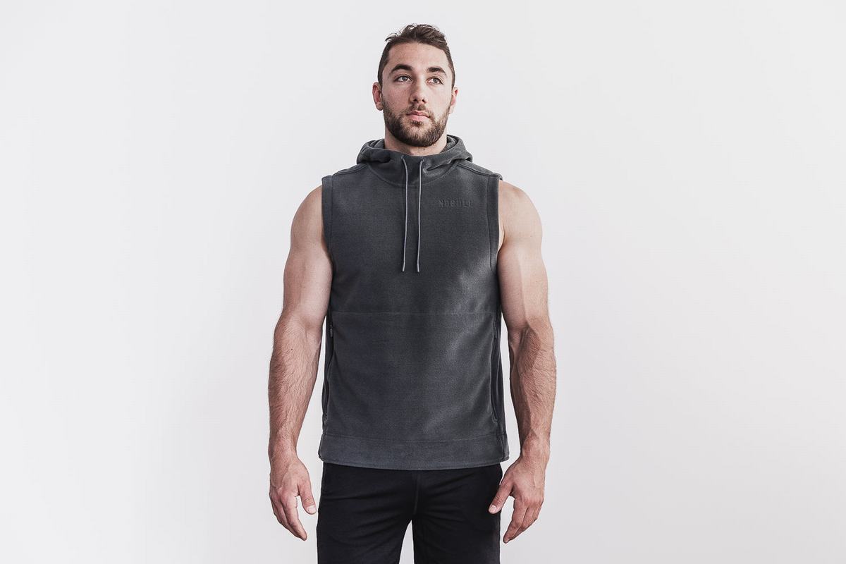 Nobull Arctic Mouwloos Pullover Heren Donkergrijs | 678541-DMK