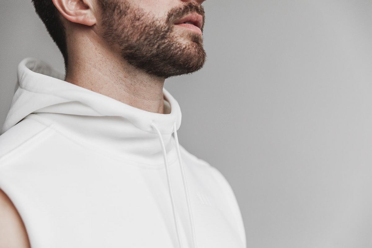 Nobull Arctic Mouwloos Pullover Heren Wit | 054293-VQZ
