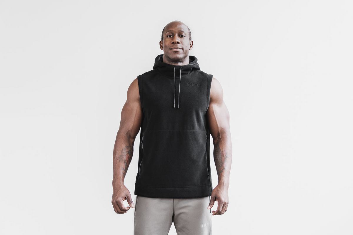 Nobull Arctic Mouwloos Pullover Heren Zwart | 463852-JBM