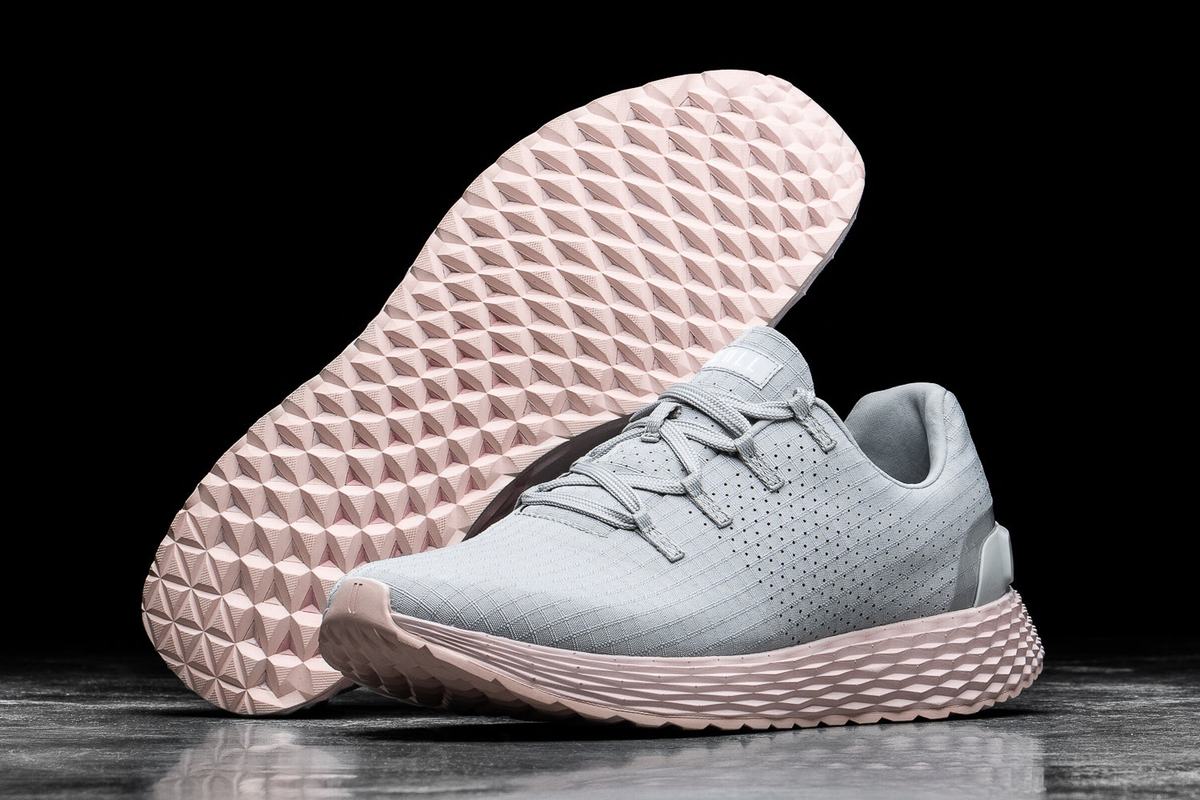 Nobull Arctic Ripstop Runner Loopschoenen Heren Grijs Roze | 071389-LIG