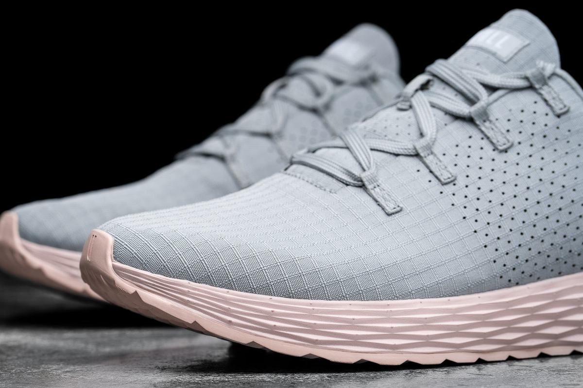 Nobull Arctic Ripstop Runner Loopschoenen Heren Grijs Roze | 071389-LIG