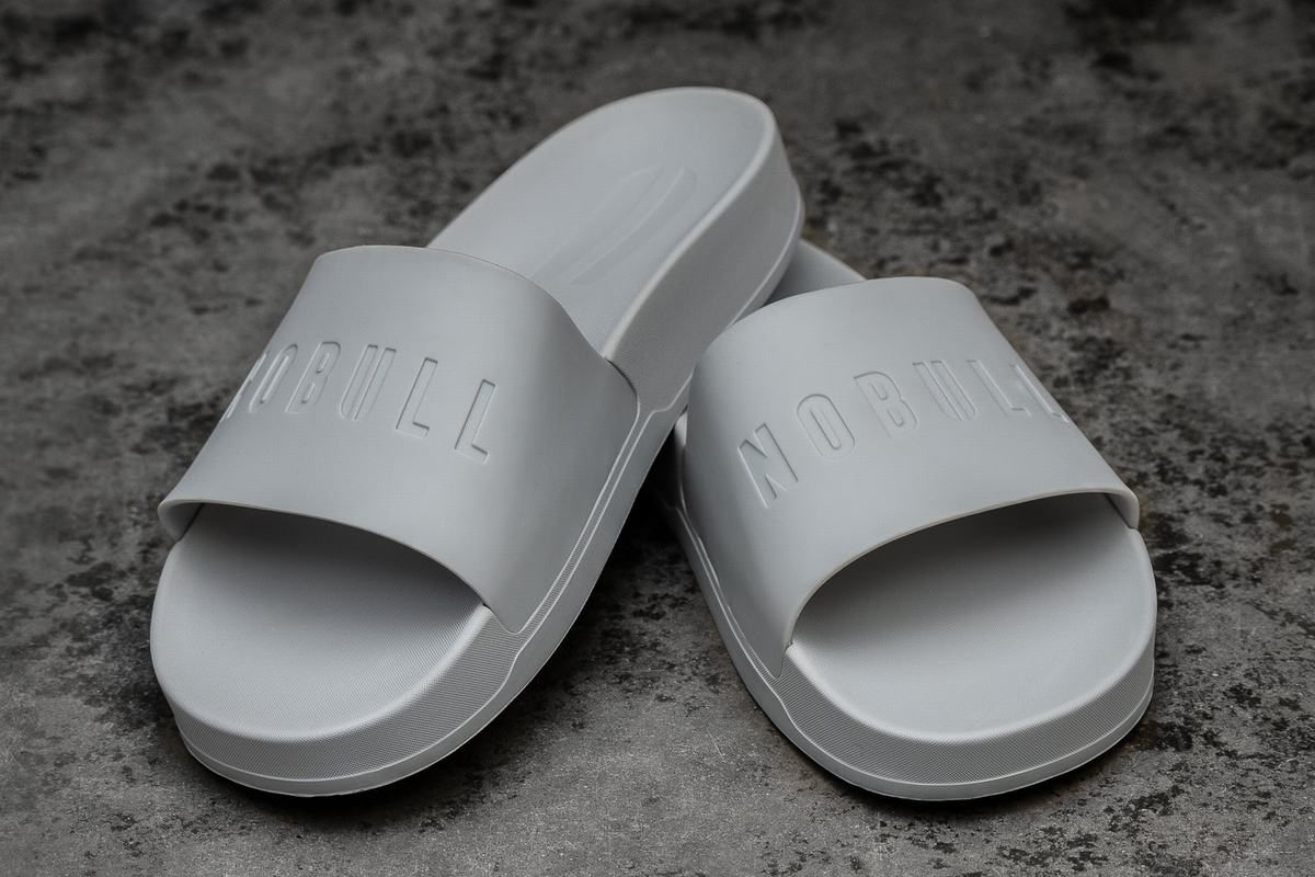Nobull Arctic Slippers Heren Grijs | 685209-TXR