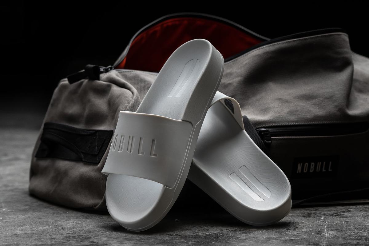 Nobull Arctic Slippers Heren Grijs | 685209-TXR