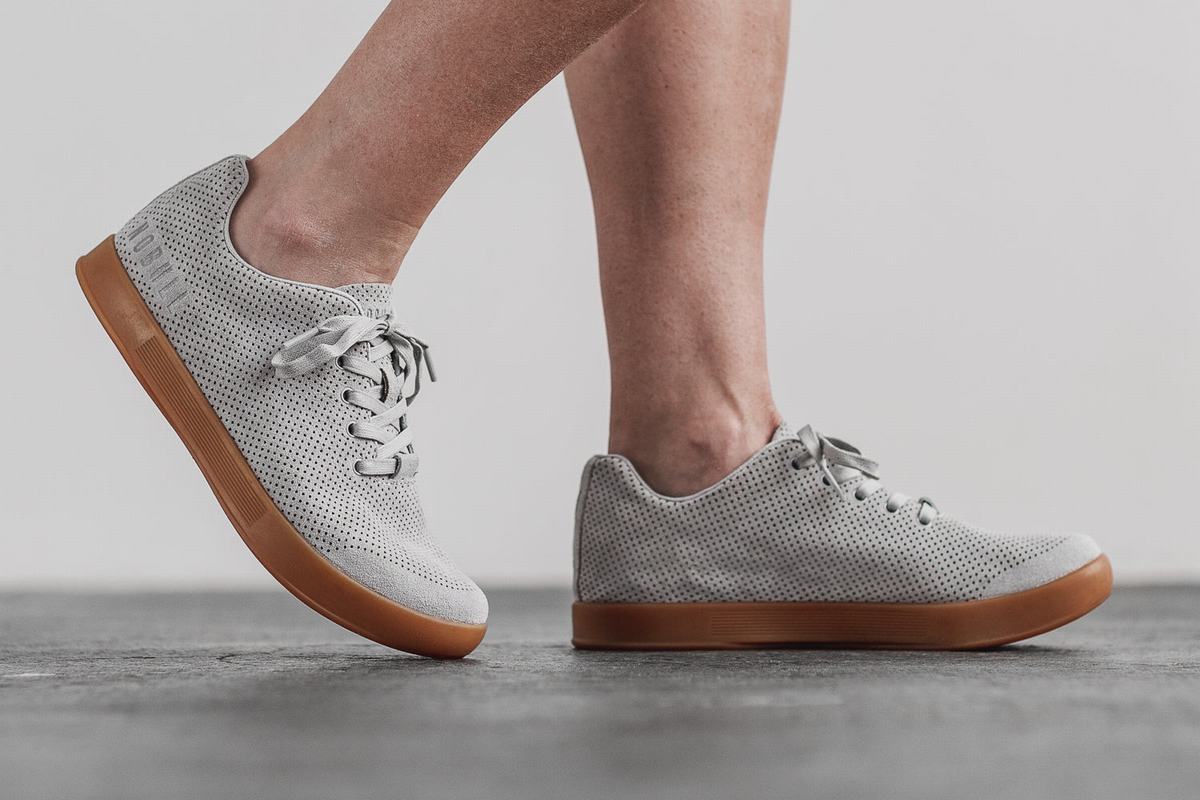 Nobull Arctic Suede Trainer Fitness Schoenen Dames Grijs Bruin | 804769-OZB