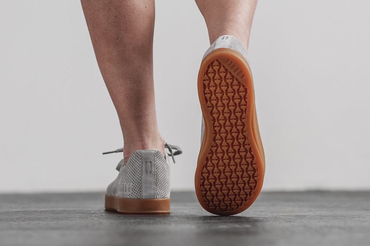 Nobull Arctic Suede Trainer Fitness Schoenen Dames Grijs Bruin | 804769-OZB