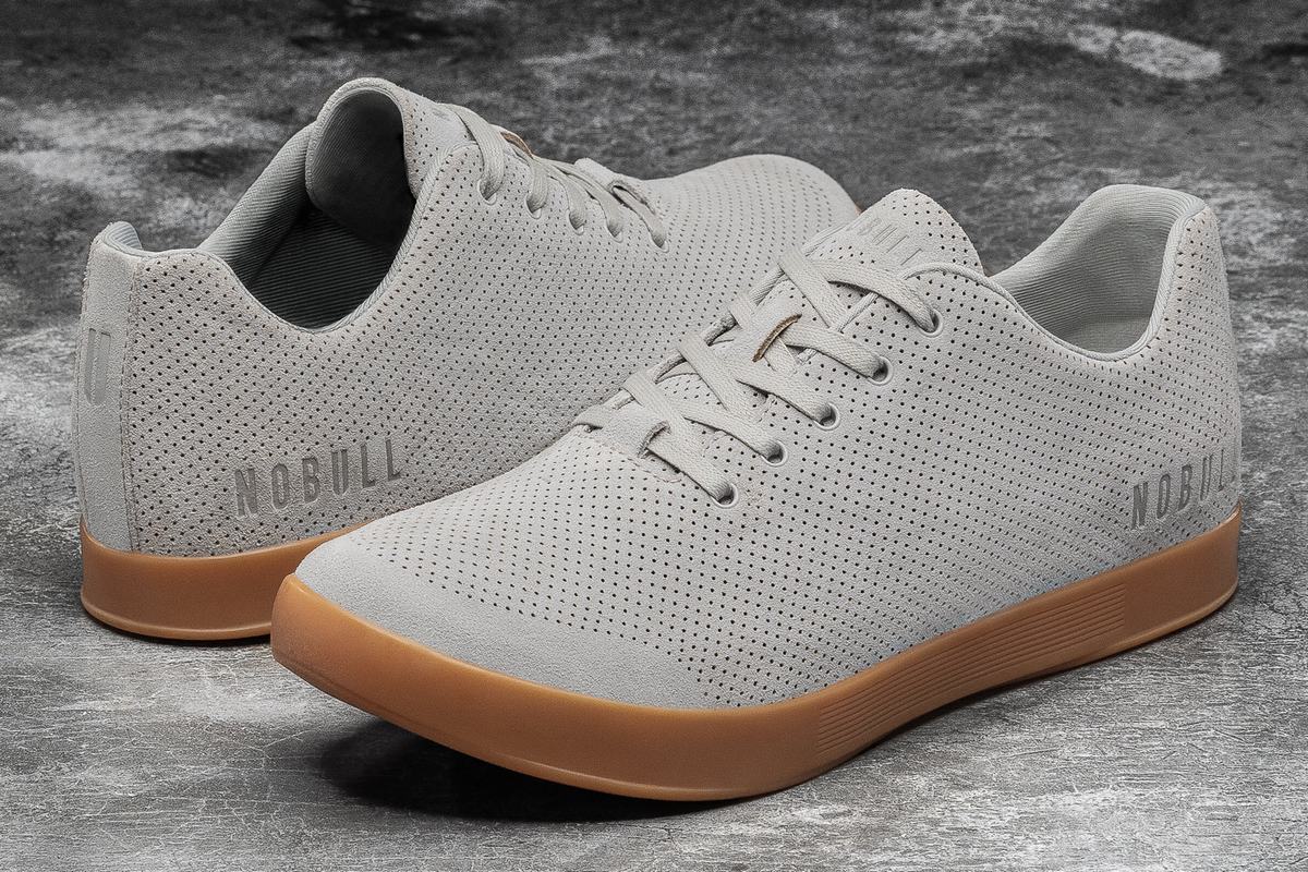 Nobull Arctic Suede Trainer Fitness Schoenen Dames Grijs Bruin | 804769-OZB