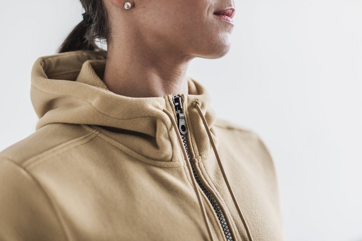 Nobull Arctic Zip-up Jassen Dames Beige | 138257-EIA