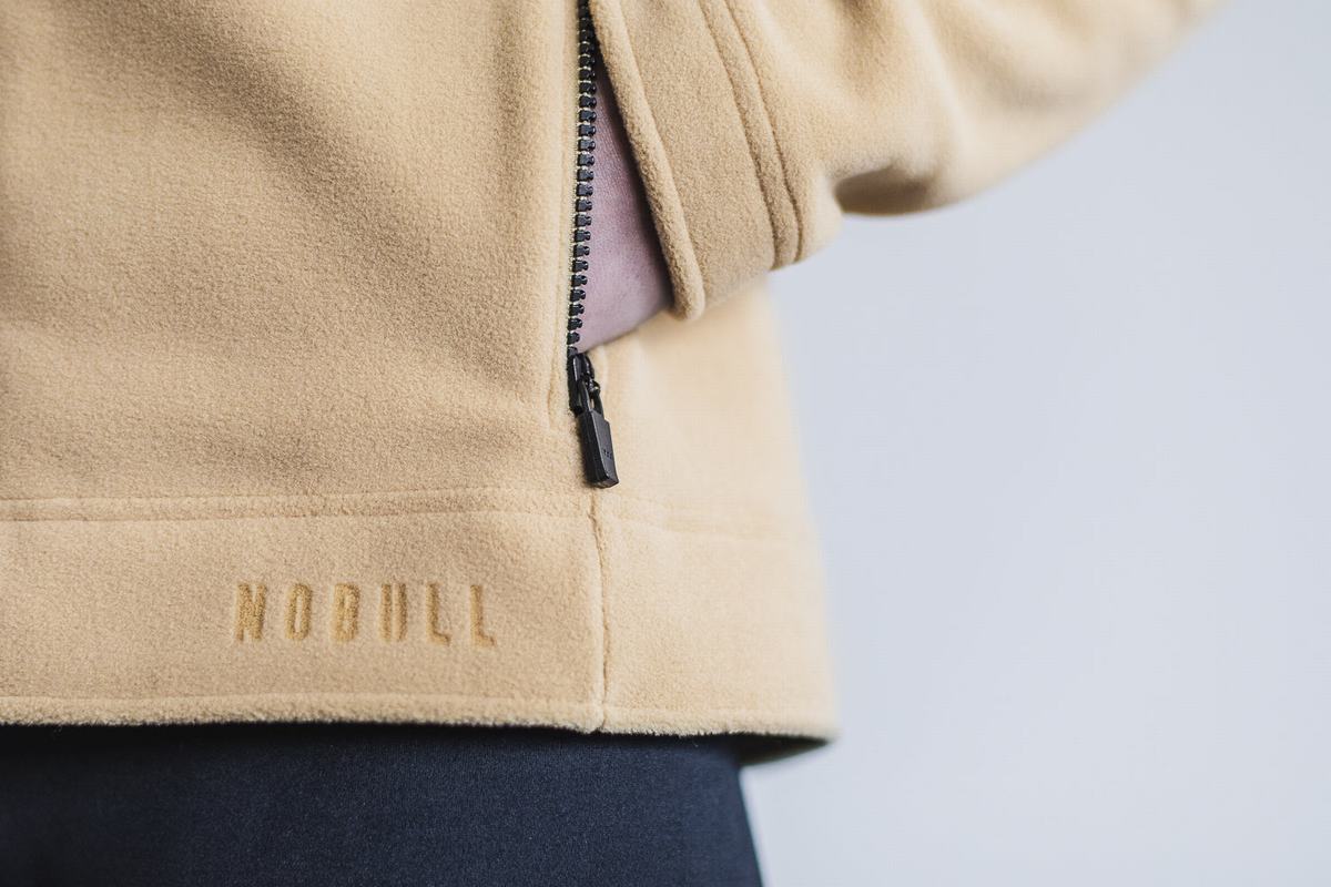 Nobull Arctic Zip-up Jassen Dames Beige | 138257-EIA
