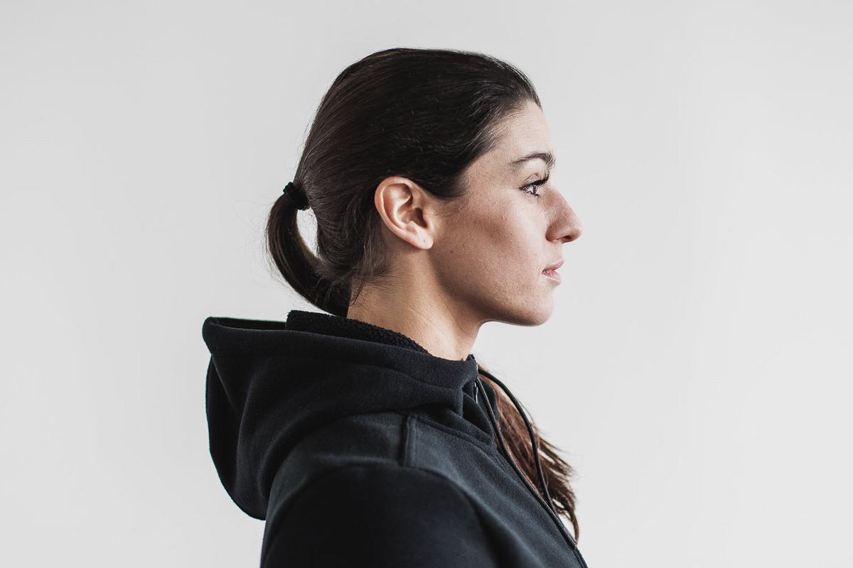 Nobull Arctic Zip-up Jassen Dames Zwart | 369270-GFM