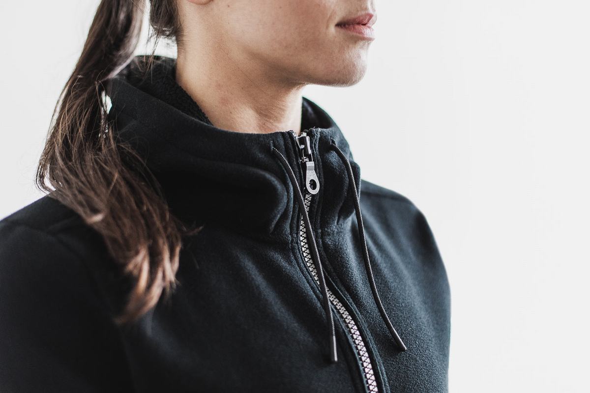 Nobull Arctic Zip-up Jassen Dames Zwart | 369270-GFM