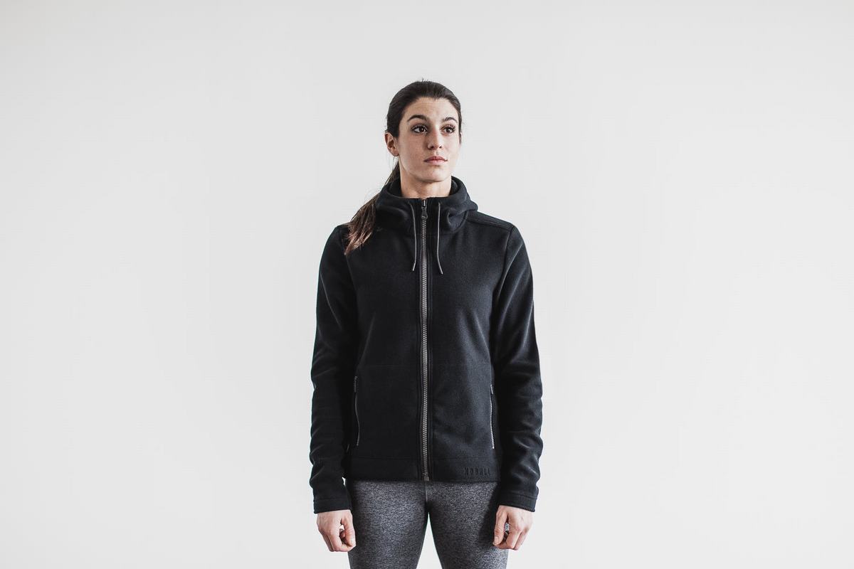 Nobull Arctic Zip-up Jassen Dames Zwart | 369270-GFM