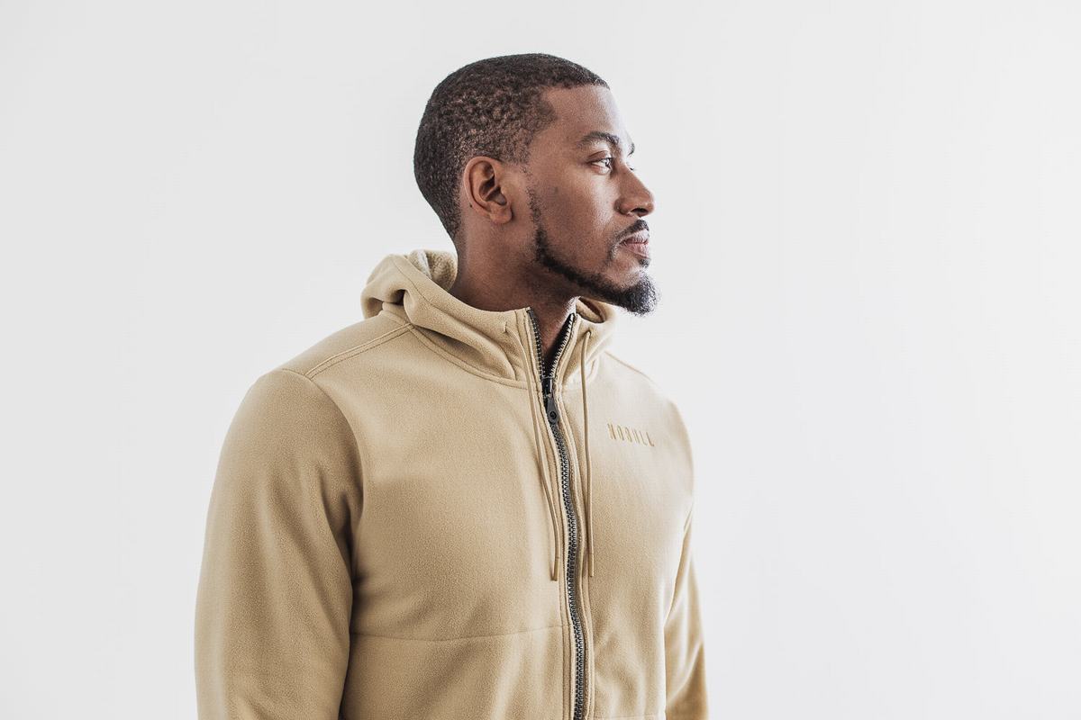 Nobull Arctic Zip-up Jassen Heren Beige | 270954-PUB