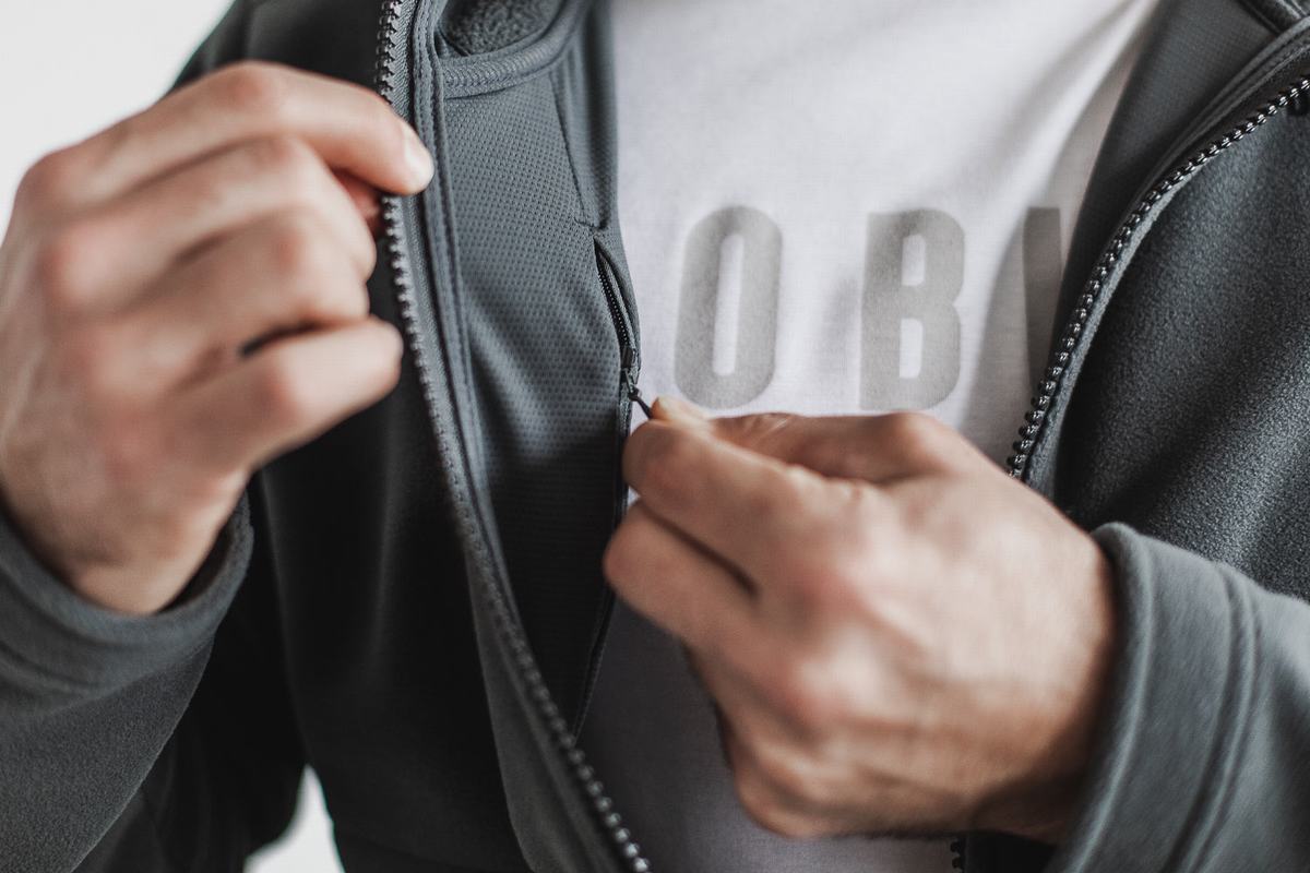 Nobull Arctic Zip-up Jassen Heren Donkergrijs | 587392-IZV