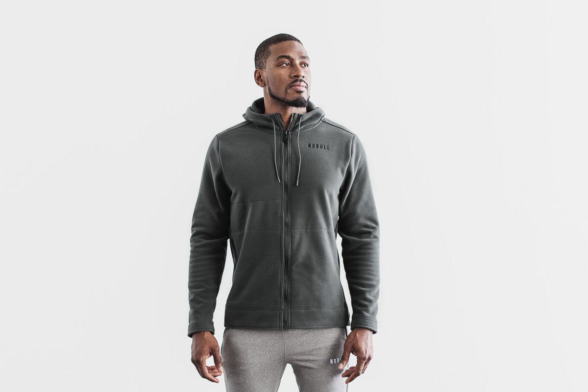Nobull Arctic Zip-up Jassen Heren Donkergrijs | 587392-IZV