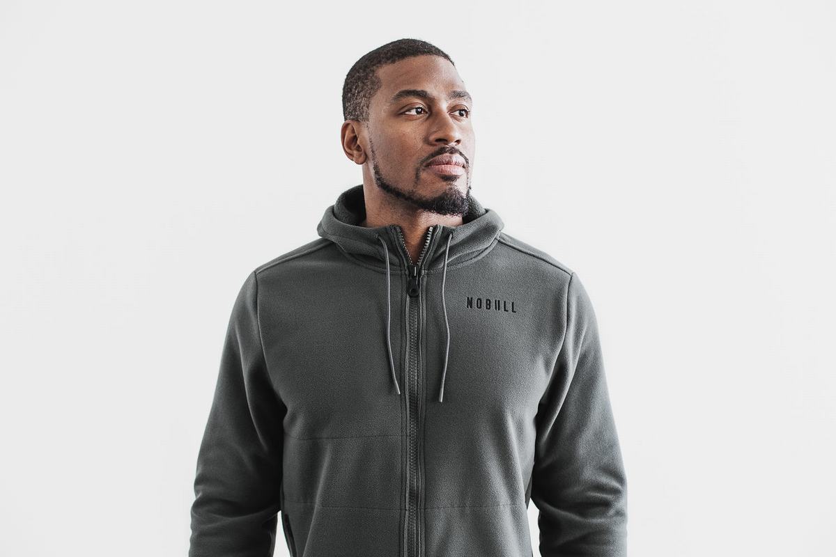 Nobull Arctic Zip-up Jassen Heren Donkergrijs | 587392-IZV