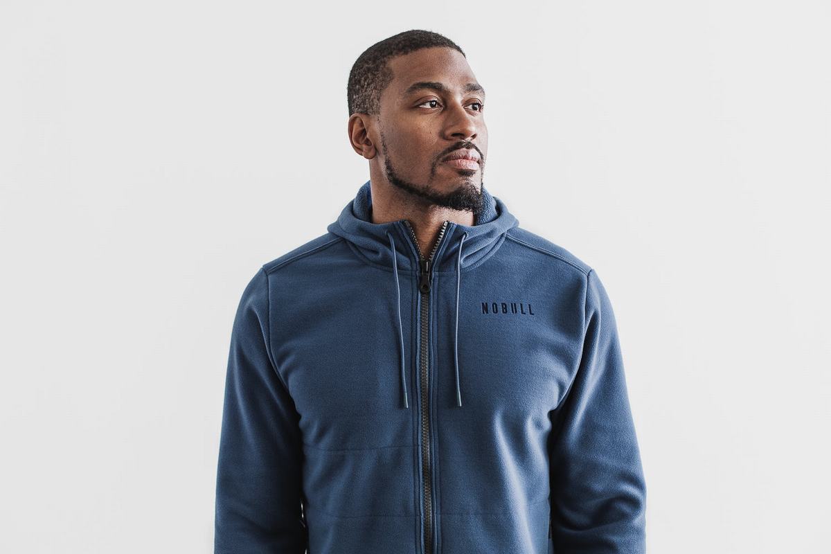 Nobull Arctic Zip-up Jassen Heren Grijs Blauw | 064598-AXR