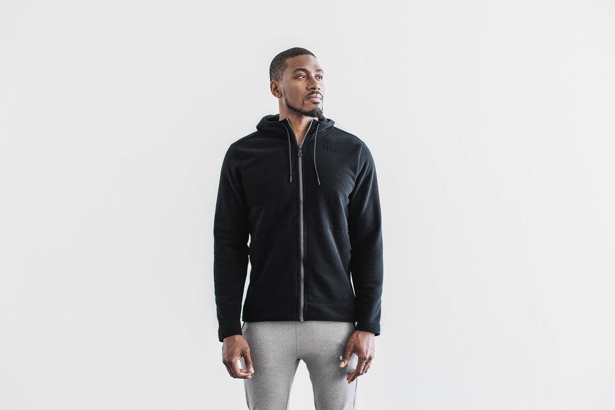 Nobull Arctic Zip-up Jassen Heren Zwart | 216735-CML