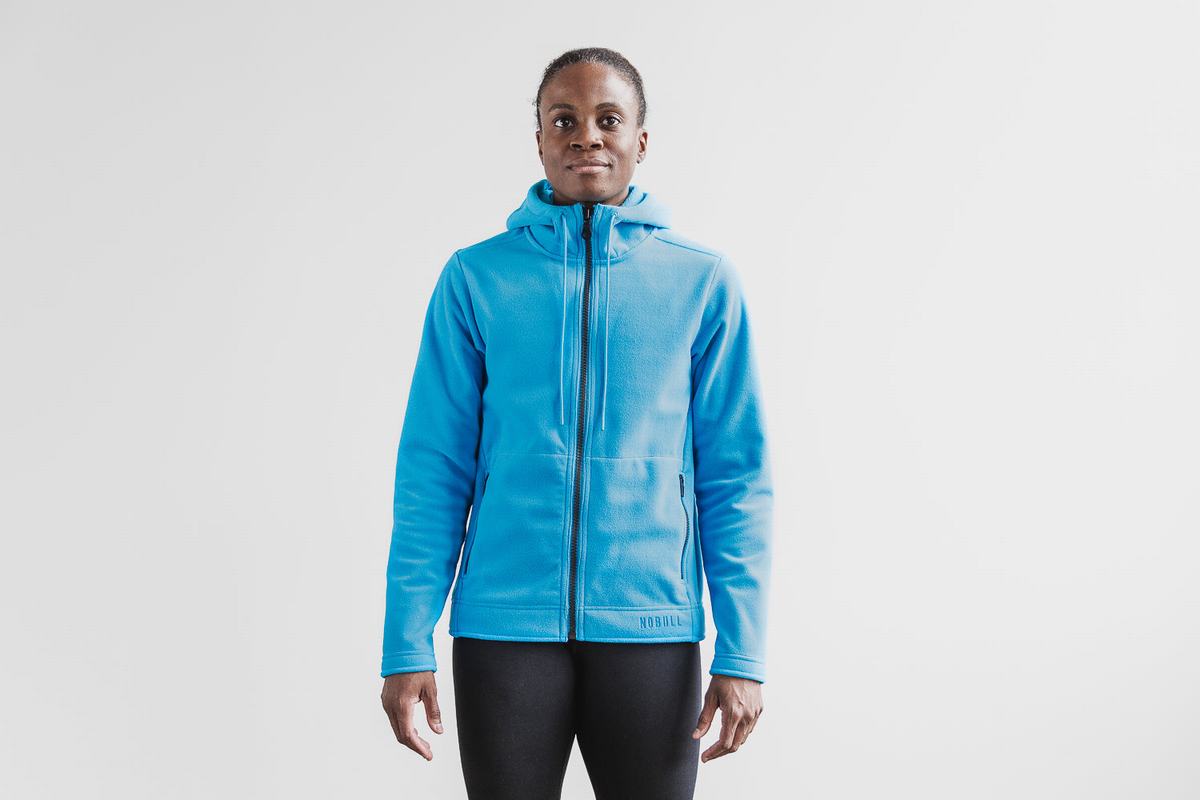 Nobull Arctic Zip-up Neon Jassen Dames Blauw | 982576-EUF