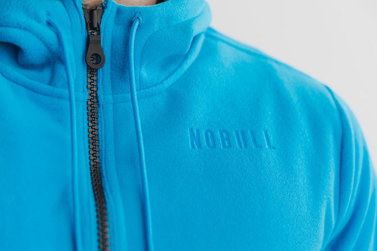 Nobull Arctic Zip-up Neon Jassen Heren Blauw | 701458-LTA