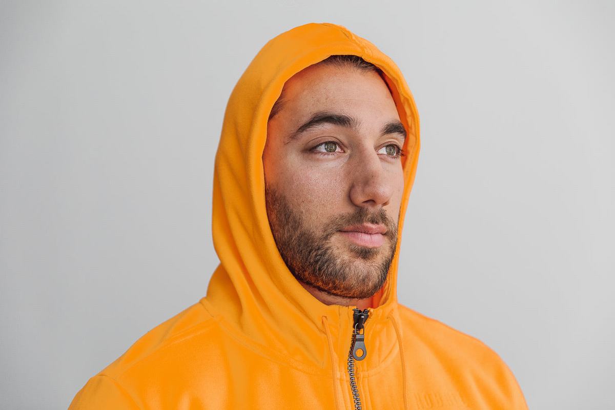 Nobull Arctic Zip-up Neon Jassen Heren Oranje | 304589-WKS