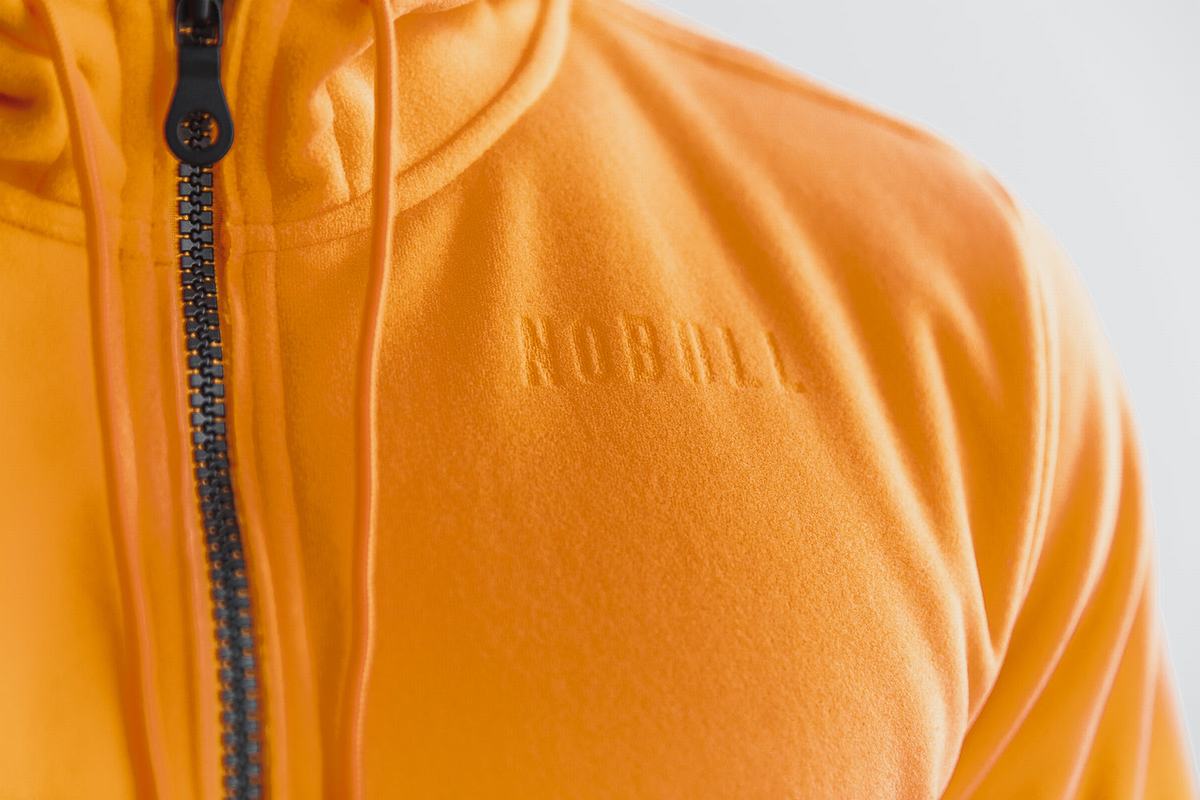 Nobull Arctic Zip-up Neon Jassen Heren Oranje | 304589-WKS
