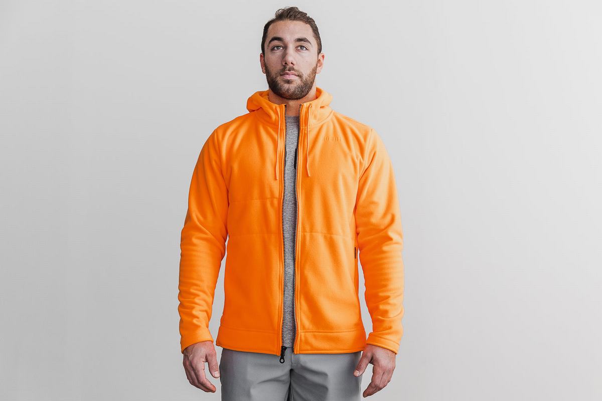 Nobull Arctic Zip-up Neon Jassen Heren Oranje | 304589-WKS