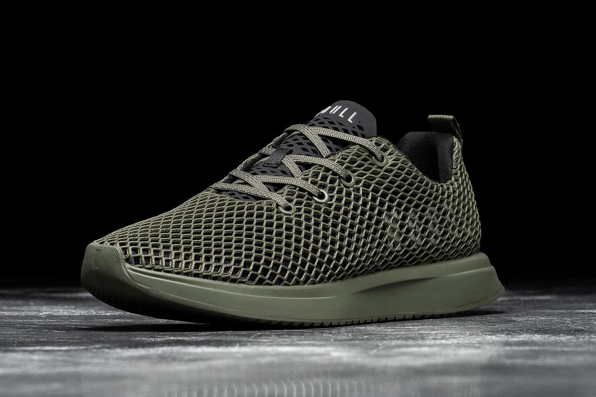 Nobull Army Mesh Runner Loopschoenen Dames Zwart | 305271-ALO