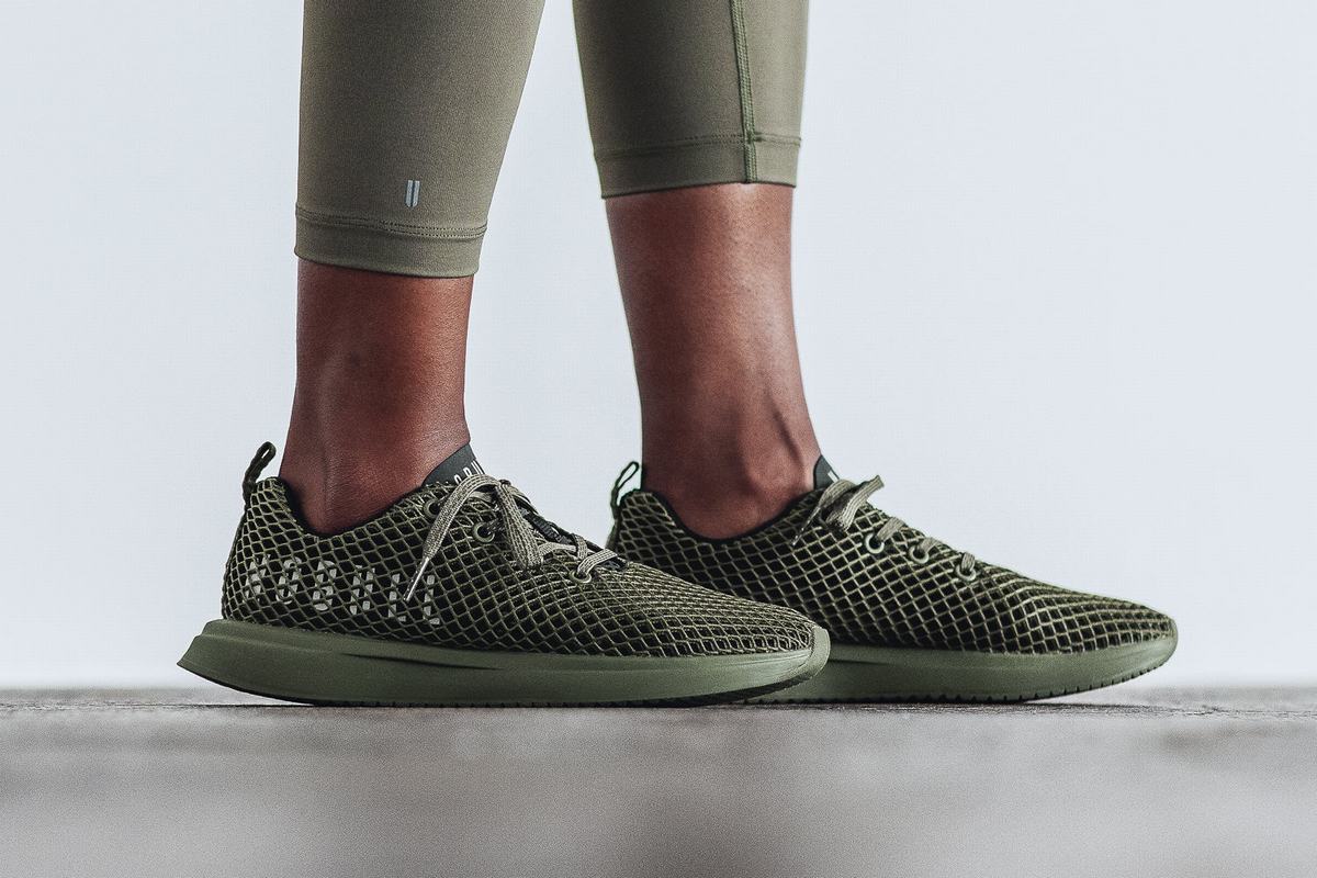 Nobull Army Mesh Runner Loopschoenen Dames Zwart | 305271-ALO
