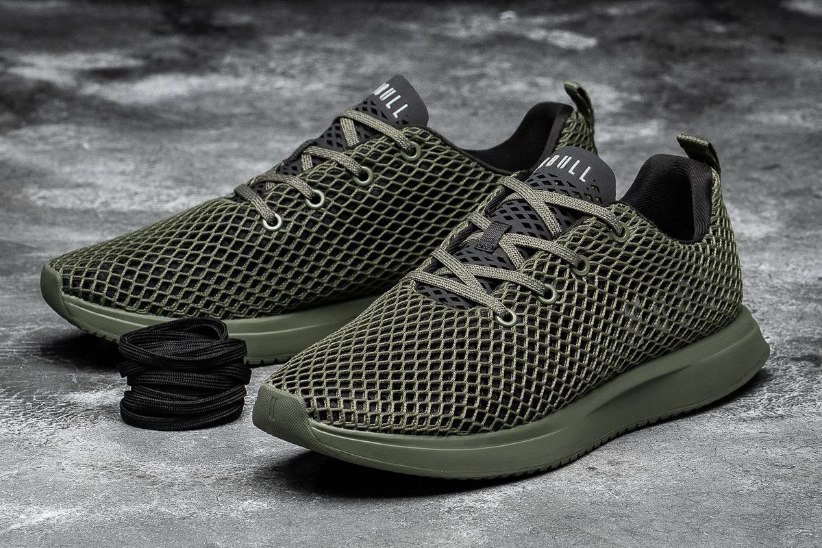 Nobull Army Mesh Runner Loopschoenen Dames Zwart | 305271-ALO