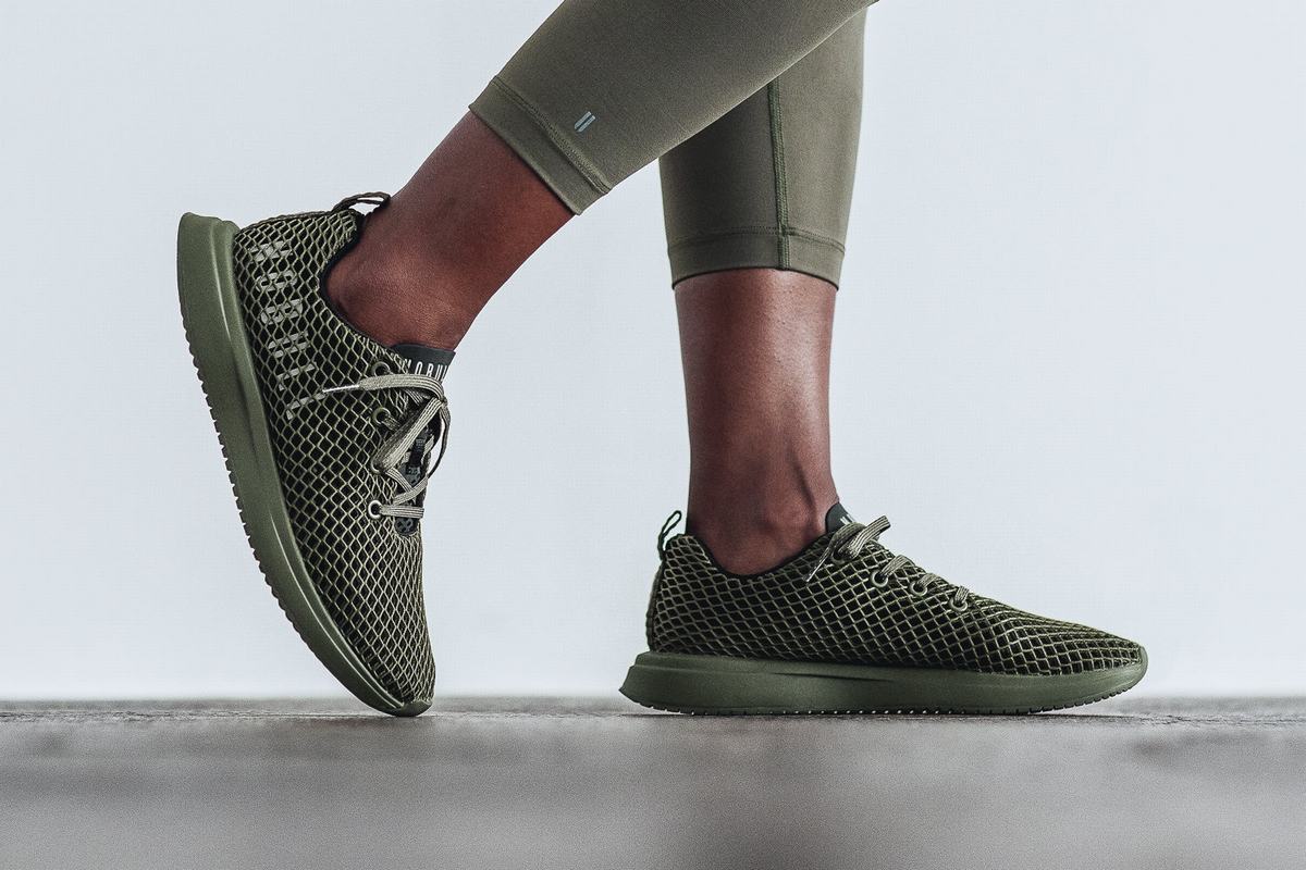 Nobull Army Mesh Runner Loopschoenen Dames Zwart | 305271-ALO