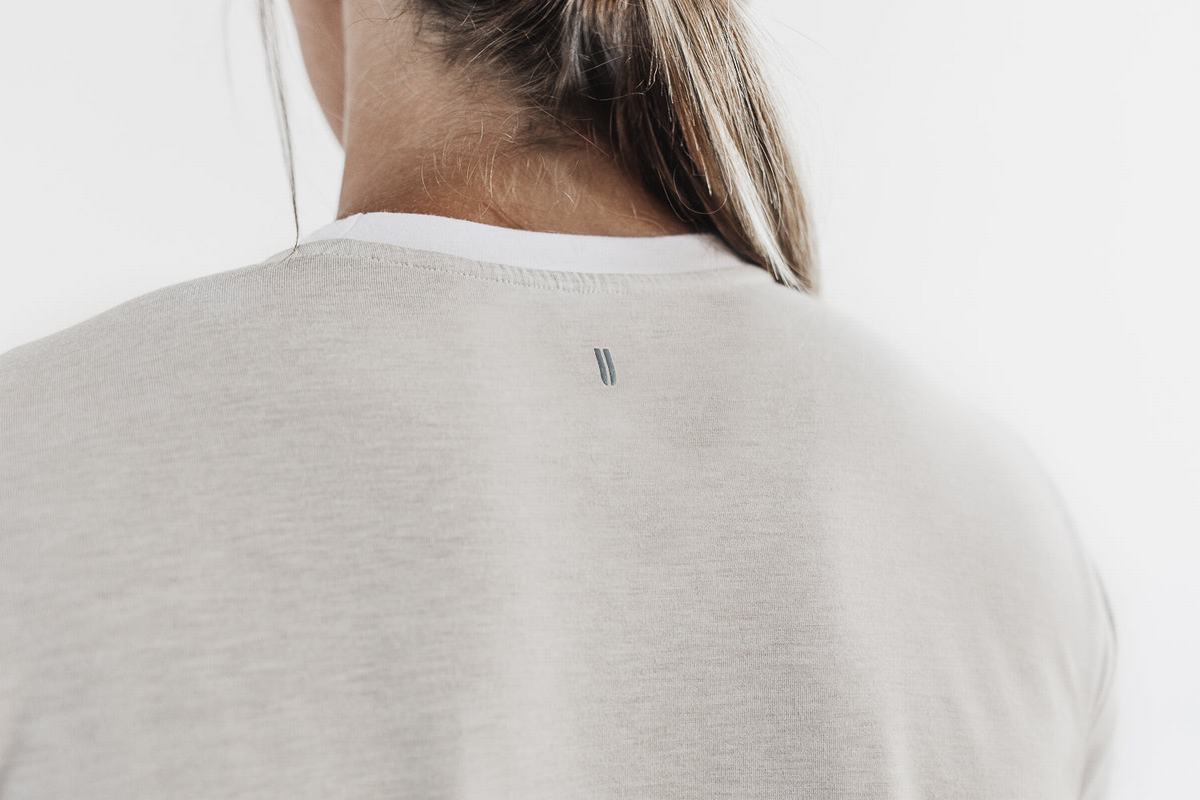 Nobull Boxy T-shirts Dames Beige | 428507-UGW