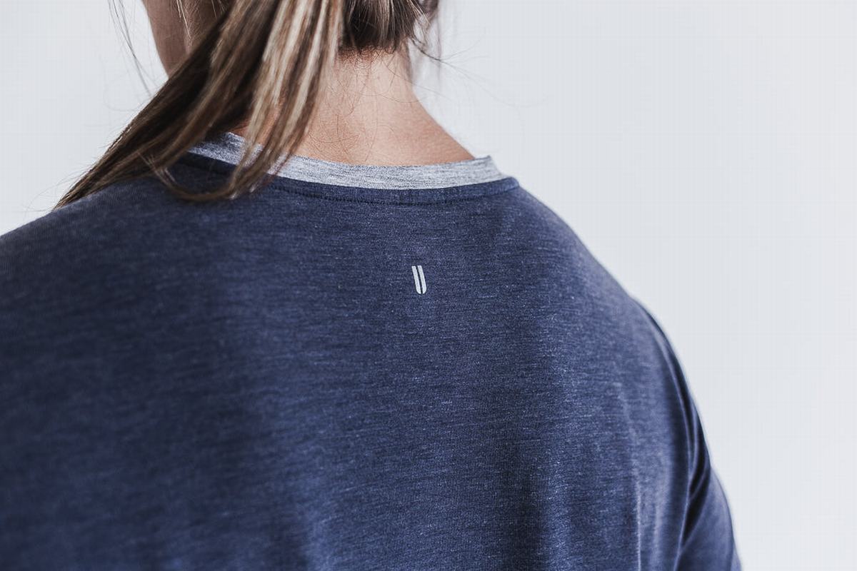 Nobull Boxy T-shirts Dames Donkerblauw | 856390-SCI
